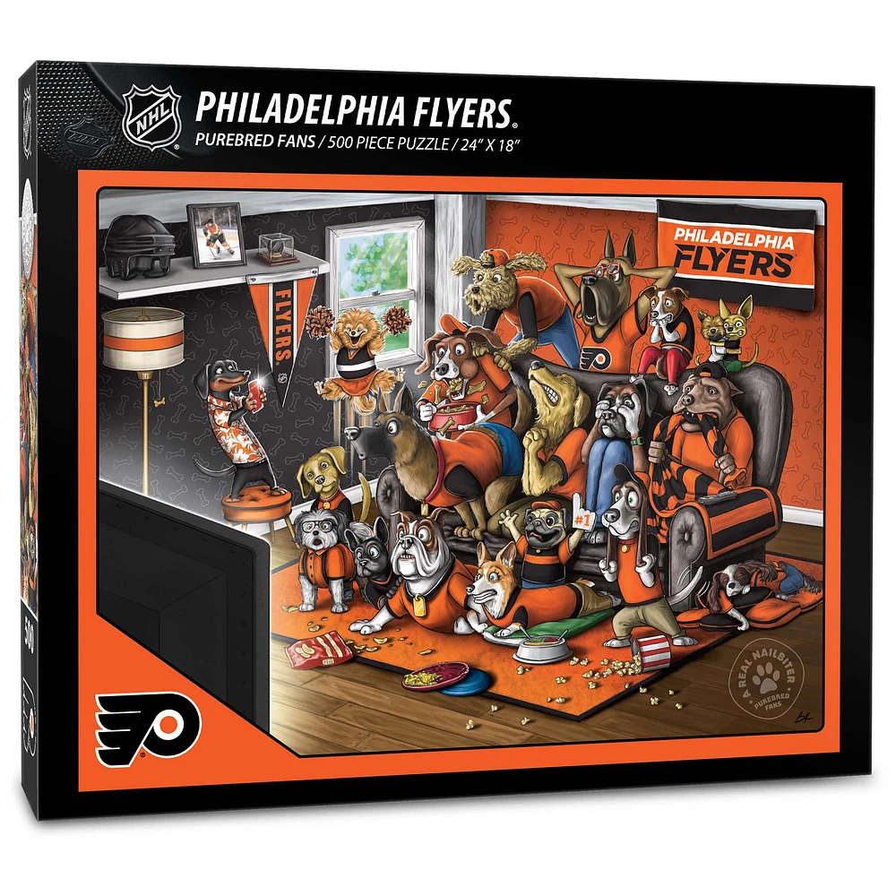 Philadelphia Flyers Purebred Fans 18'' x 24'' A Real Nailbiter 500-Piece Puzzle