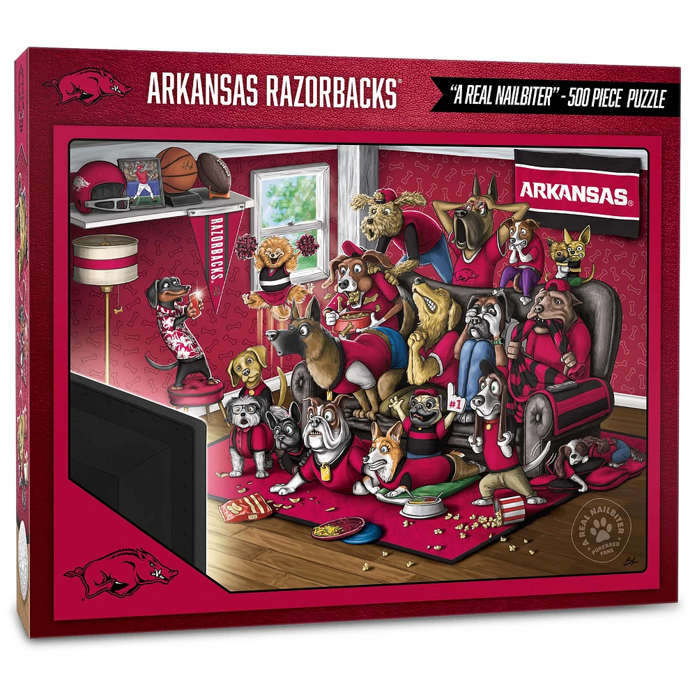Arkansas Razorbacks Purebred Fans 18'' x 24'' A Real Nailbiter 500-Piece Puzzle