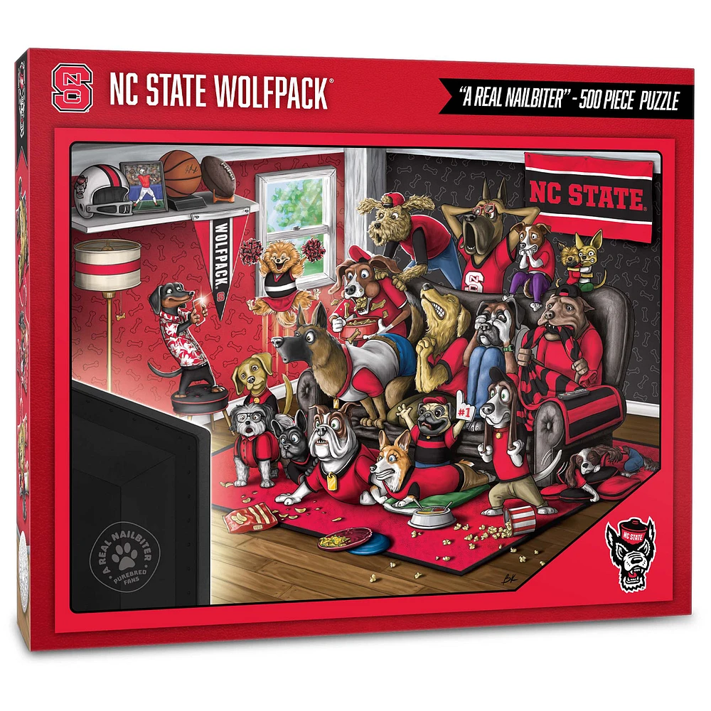 NC State Wolfpack Purebred Fans 18'' x 24'' A Real Nailbiter 500-Piece Puzzle