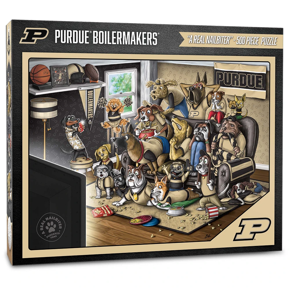 Purdue Boilermakers Purebred Fans 18'' x 24'' A Real Nailbiter 500-Piece Puzzle