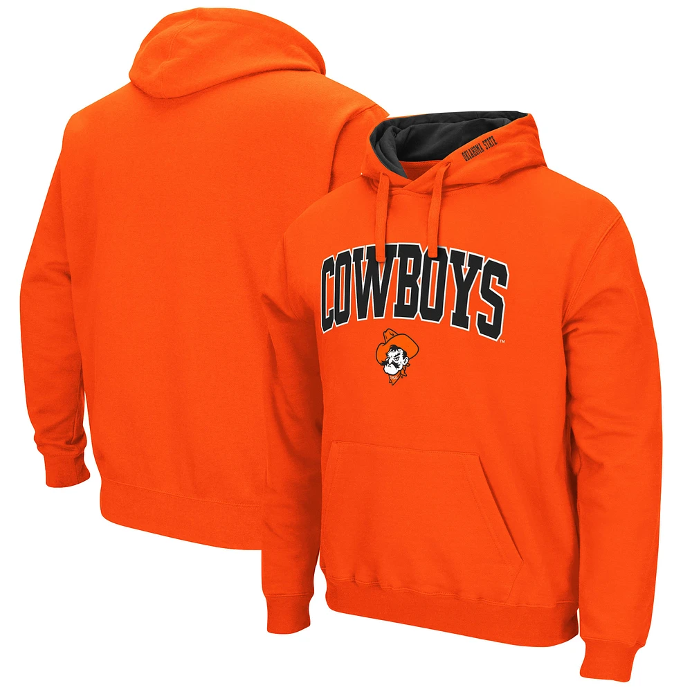 Men's Colosseum Oklahoma State Cowboys Arch & Logo 3.0 Pullover Hoodie