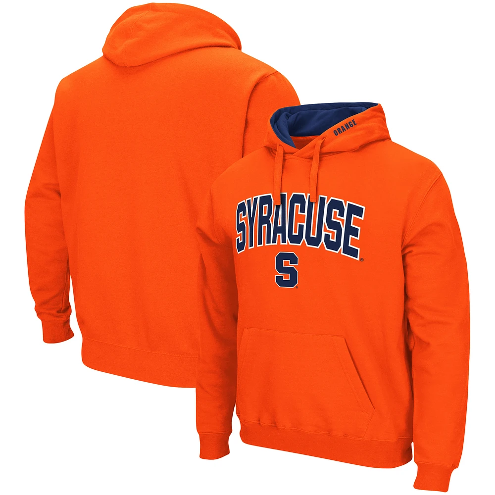 Men's Colosseum Orange Syracuse Arch & Logo 3.0 Pullover Hoodie