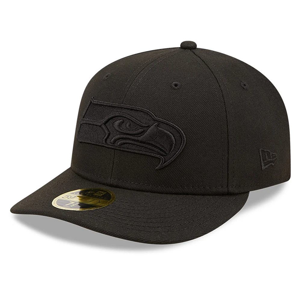 Men's New Era Black Seattle Seahawks Eye on Low Profile 59FIFTY II Fitted Hat