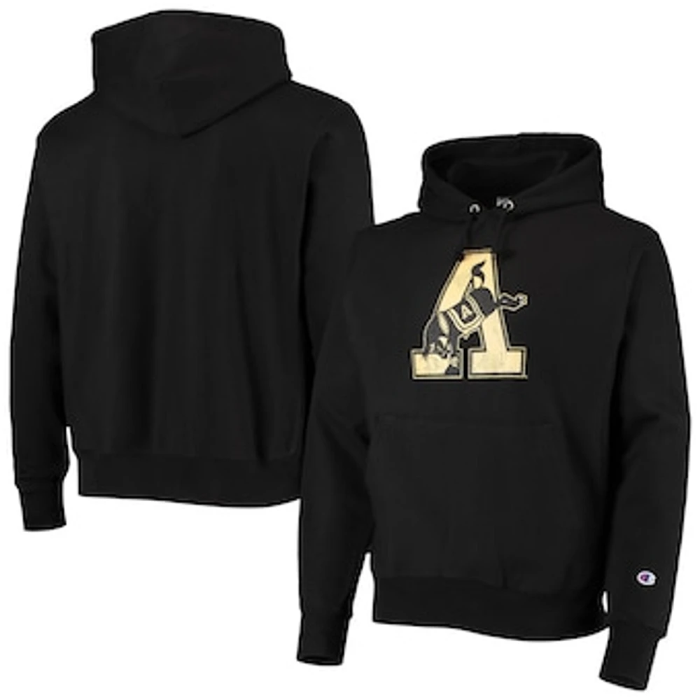 Men's Champion Black Army Black Knights Vault Logo Reverse Weave Pullover Hoodie