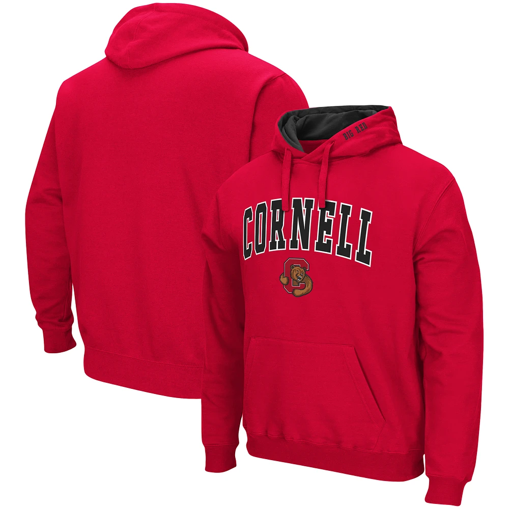 Men's Colosseum Red Cornell Big Red Arch and Logo Pullover Hoodie