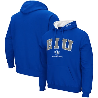 Men's Colosseum Blue Eastern Illinois Panthers Arch and Logo Pullover Hoodie