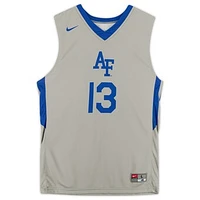 Air Force Falcons Team-Issued #13 Gray Jersey with Blue Collar from the Basketball Program - Size L