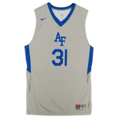 Air Force Falcons Nike Team-Issued #31 Gray Alternate Jersey from the Basketball Program