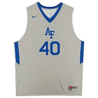 Air Force Falcons Nike Team-Issued #40 Gray Alternate Jersey from the Basketball Program
