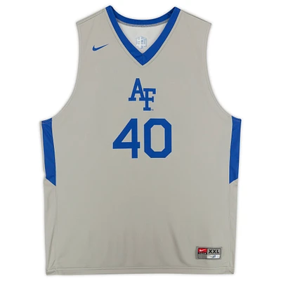 Air Force Falcons Nike Team-Issued #40 Gray Alternate Jersey from the Basketball Program