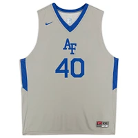 Air Force Falcons Nike Team-Issued #40 Gray Alternate Jersey from the Basketball Program