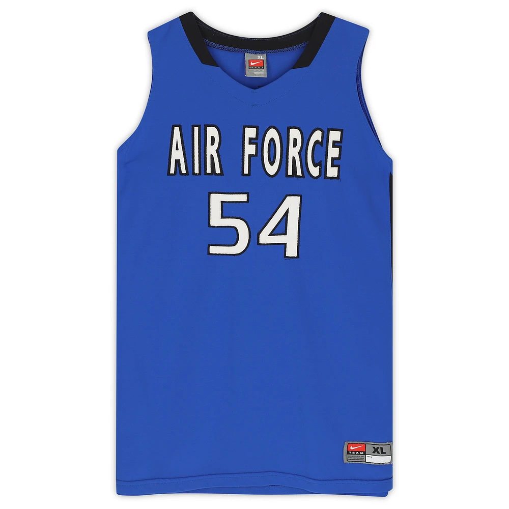 Air Force Falcons Nike Team-Issued #54 Royal & Black Jersey from the Basketball Program
