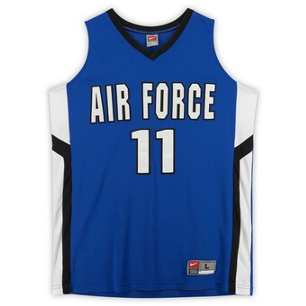 Air Force Falcons Nike Team-Issued #11 Royal & Black Jersey from the Basketball Program
