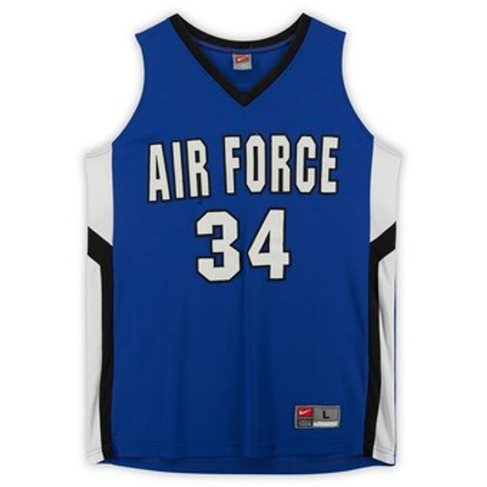 Air Force Falcons Nike Team-Issued #34 Royal White & Black Jersey from the Basketball Program - Size L