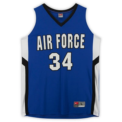 Air Force Falcons Nike Team-Issued #34 Royal White & Black Jersey from the Basketball Program - Size L