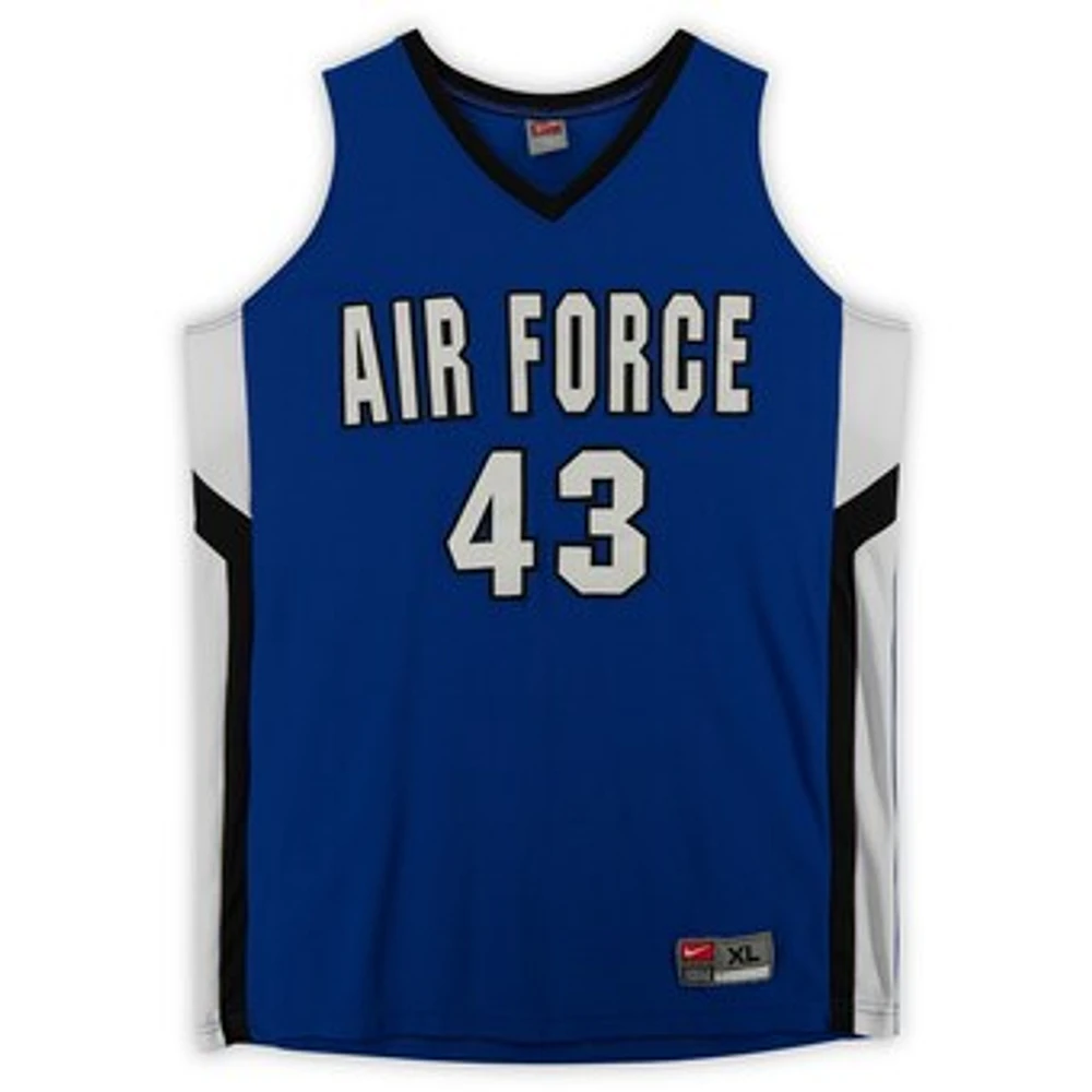 Air Force Falcons Nike Team-Issued #43 Royal White & Black Jersey from the Basketball Program - Size XL