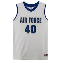Air Force Falcons Team-Issued #40 White Jersey with Blue Collar from the Basketball Program - Size 2XL