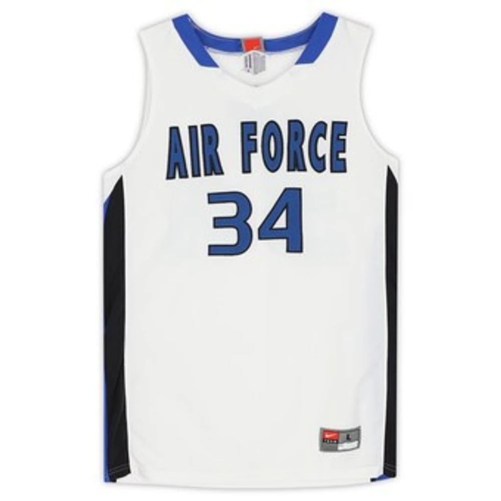 Air Force Falcons Team-Issued #34 White Blue and Jersey from the Basketball Program