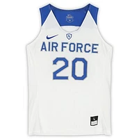 Air Force Falcons Nike Team-Issued #20 White Royal & Gray Jersey from the Basketball Program - Size M