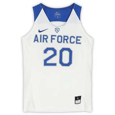 Air Force Falcons Nike Team-Issued #20 White Royal & Gray Jersey from the Basketball Program - Size M
