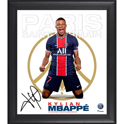 Kylian Mbappe Paris Saint-Germain Facsimile Signature Framed 15" x 17" Collage