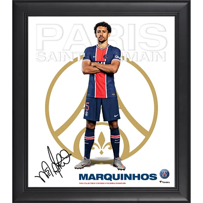 Marquinhos Paris Saint-Germain Facsimile Signature Framed 15" x 17" Collage
