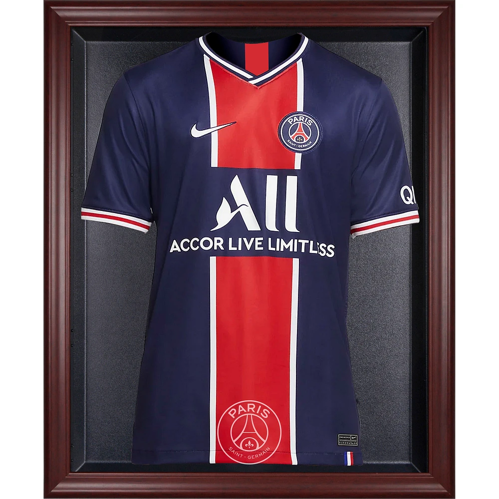 Paris Saint-Germain Mahogany Framed Team Logo Jersey Display Case