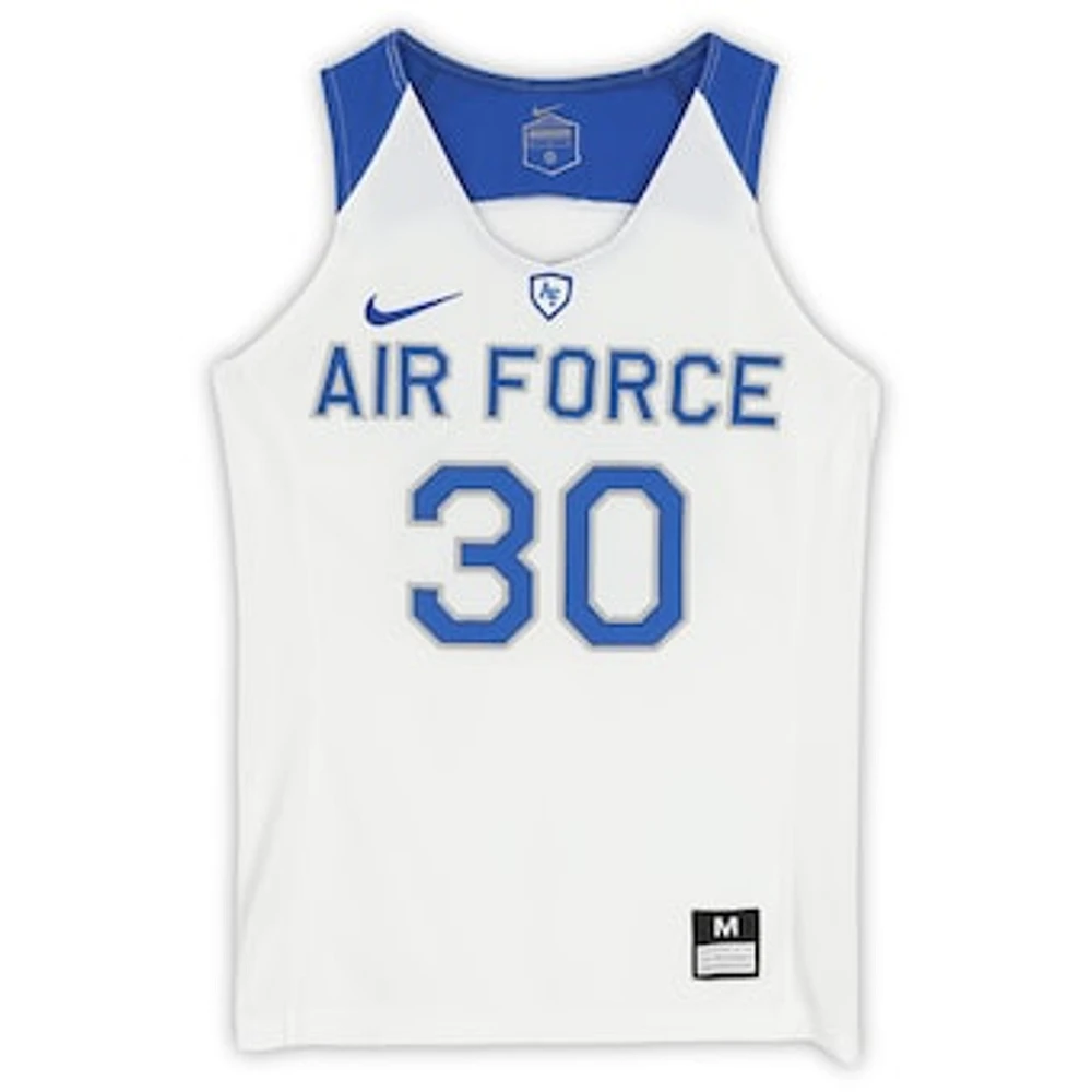 Air Force Falcons Team-Issued #30 White Blue and Gray Jersey from the Basketball Program