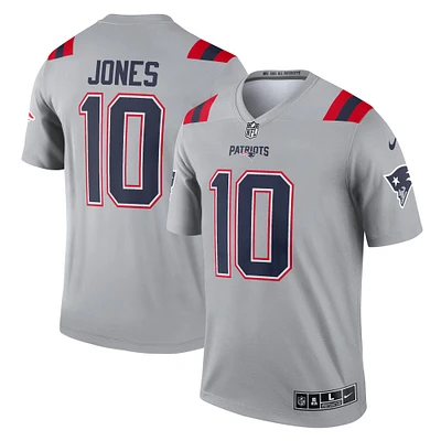Men's Nike Mac Jones Gray New England Patriots Inverted Legend Player Performance Top