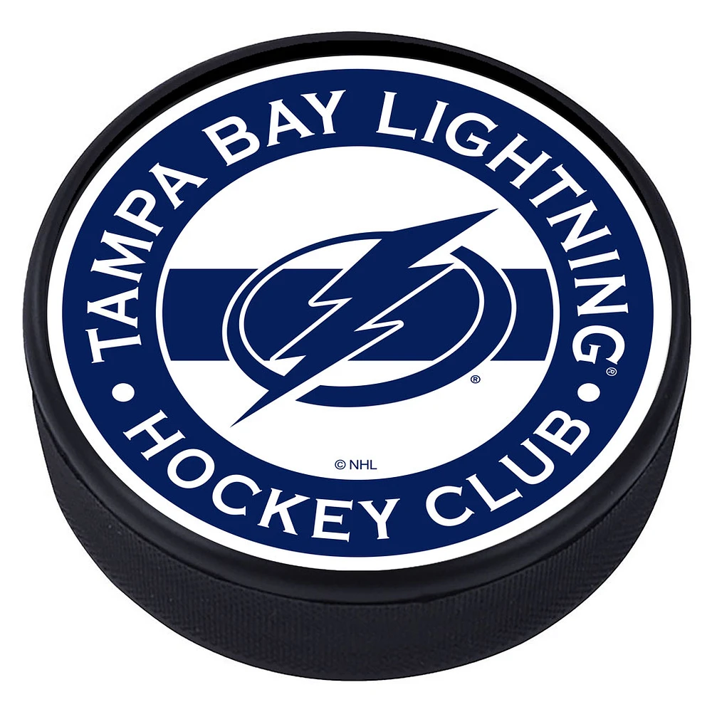 Tampa Bay Lightning Striped Hockey Puck