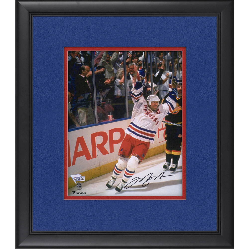 Mark Messier New York Rangers Autographed Framed 8'' x 10'' Stanley Cup Goal Celebration Photograph
