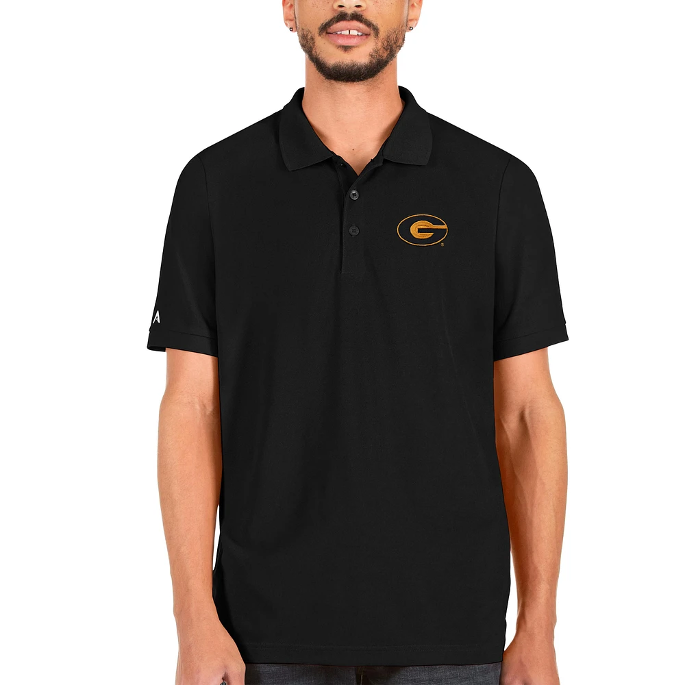 Men's Antigua Black Grambling Tigers Legacy Pique Polo