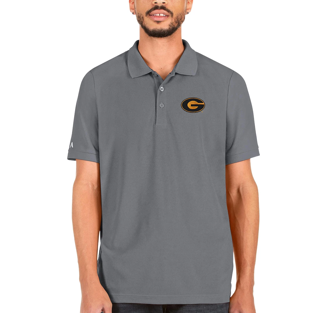 Men's Antigua Charcoal Grambling Tigers Legacy Pique Polo