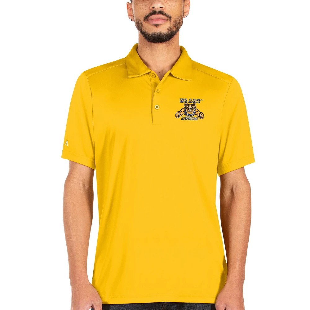 Men's Antigua Gold North Carolina A&T Aggies Tribute Polo