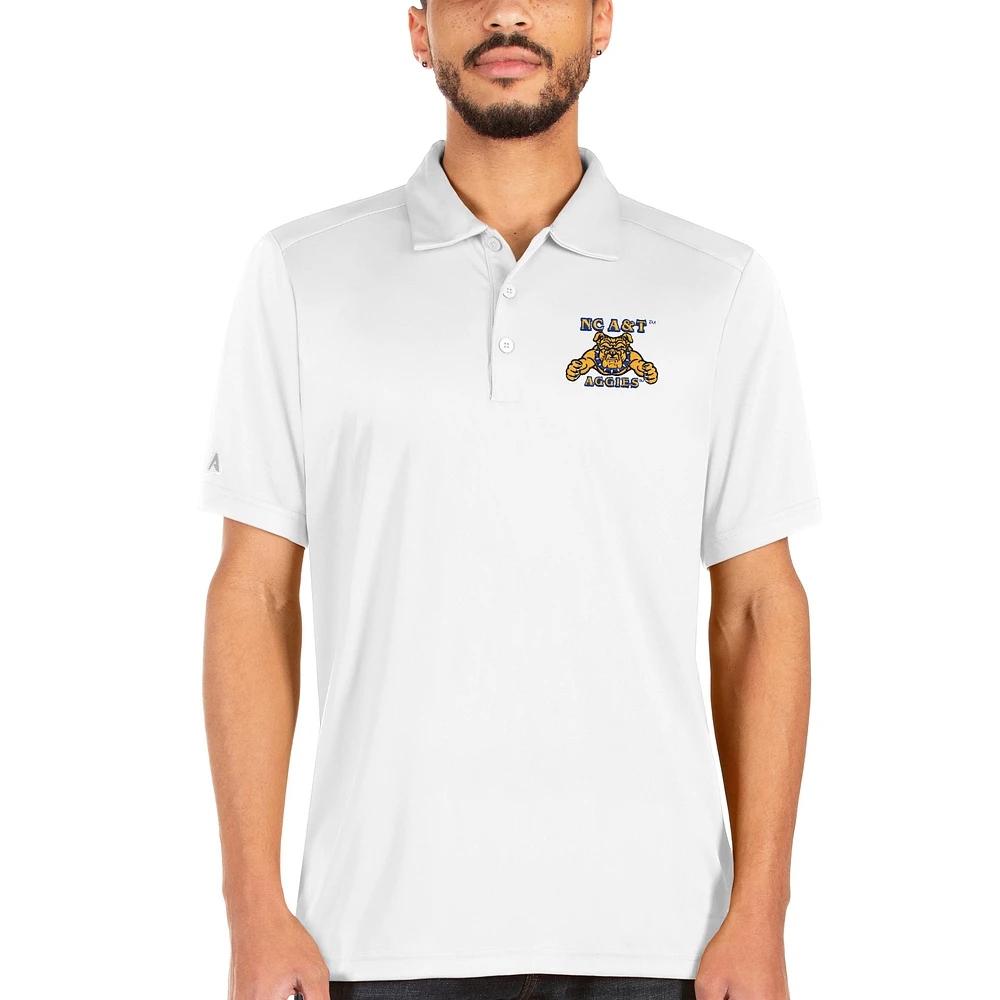 Men's Antigua White North Carolina A&T Aggies Tribute Polo