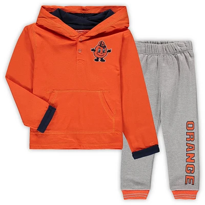 Toddler Colosseum Orange/Heathered Gray Syracuse Orange Poppies Hoodie and Sweatpants Set