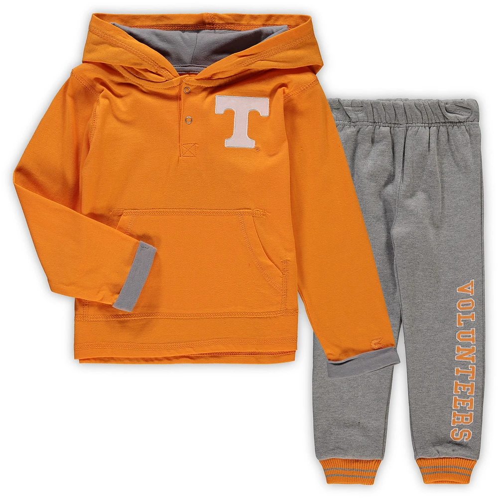 Toddler Colosseum Tennessee Orange/Heathered Gray Volunteers Poppies Hoodie and Sweatpants Set