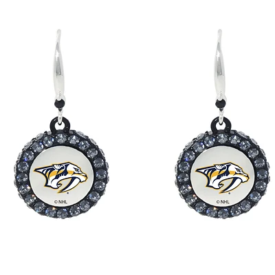 Nashville Predators Hockey Puck Earrings