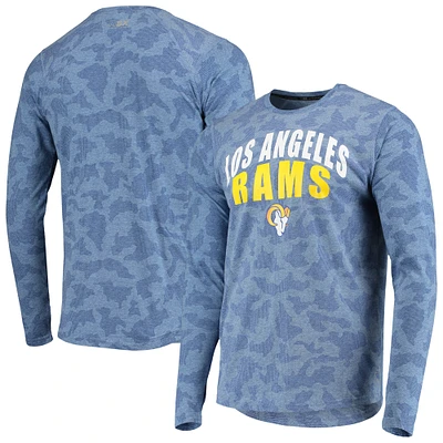 Men's MSX by Michael Strahan Royal Los Angeles Rams Camo Performance Long Sleeve T-Shirt