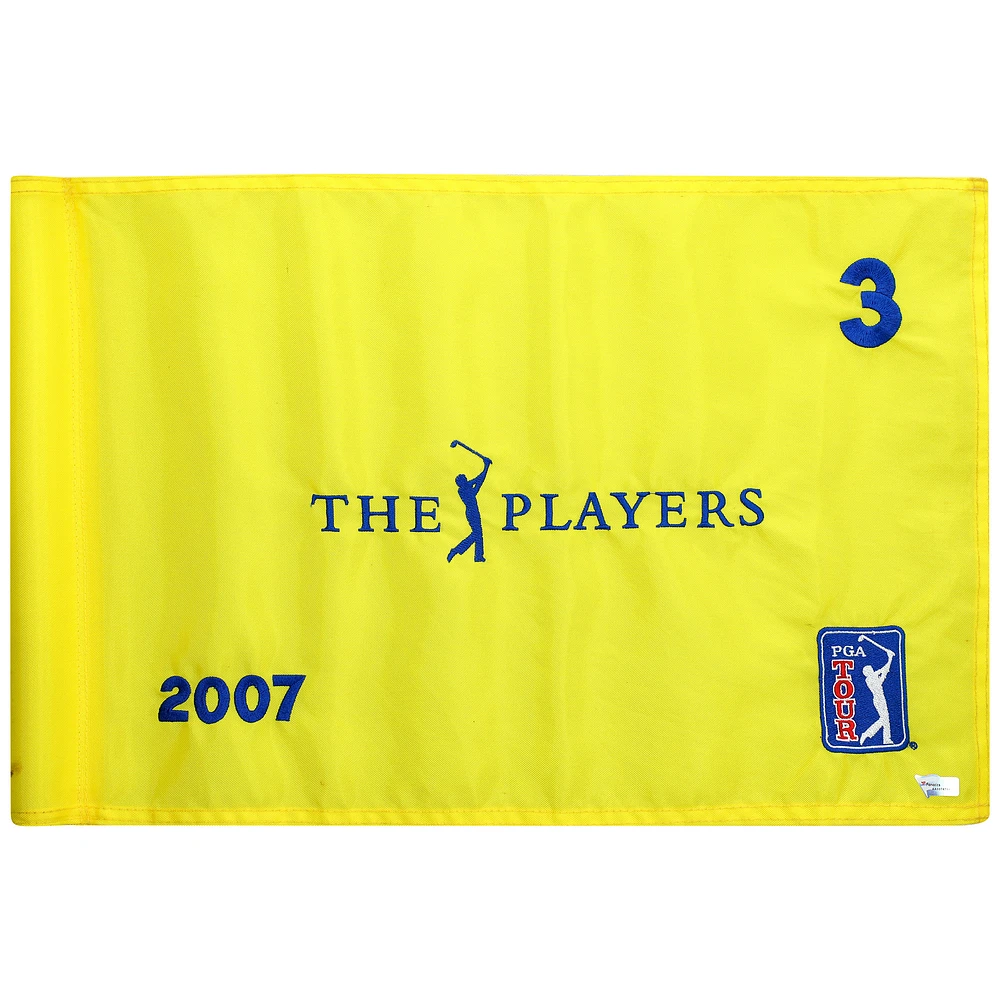 PGA TOUR Event-Used #3 Yellow Pin Flag from THE PLAYERS on May 10th to 13th 2007