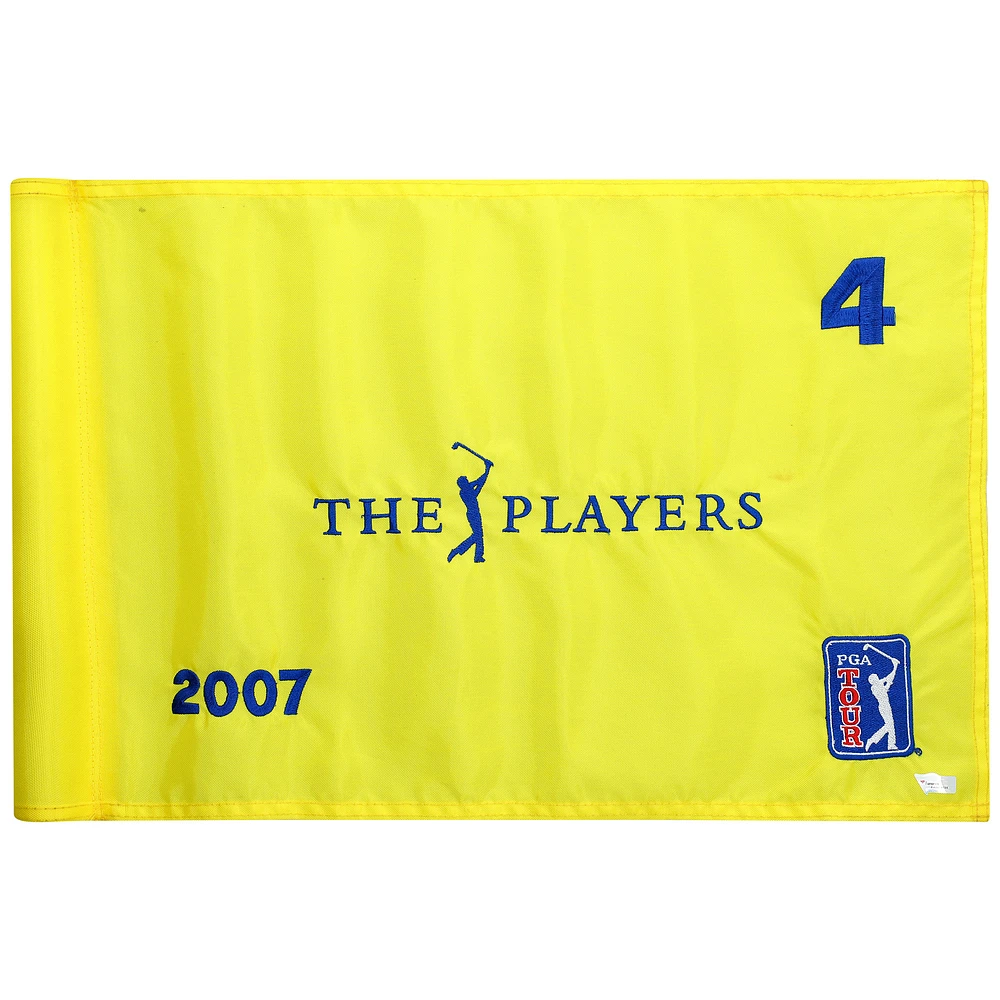 PGA TOUR Event-Used #4 Yellow Pin Flag from THE PLAYERS on May 10th to 13th 2007