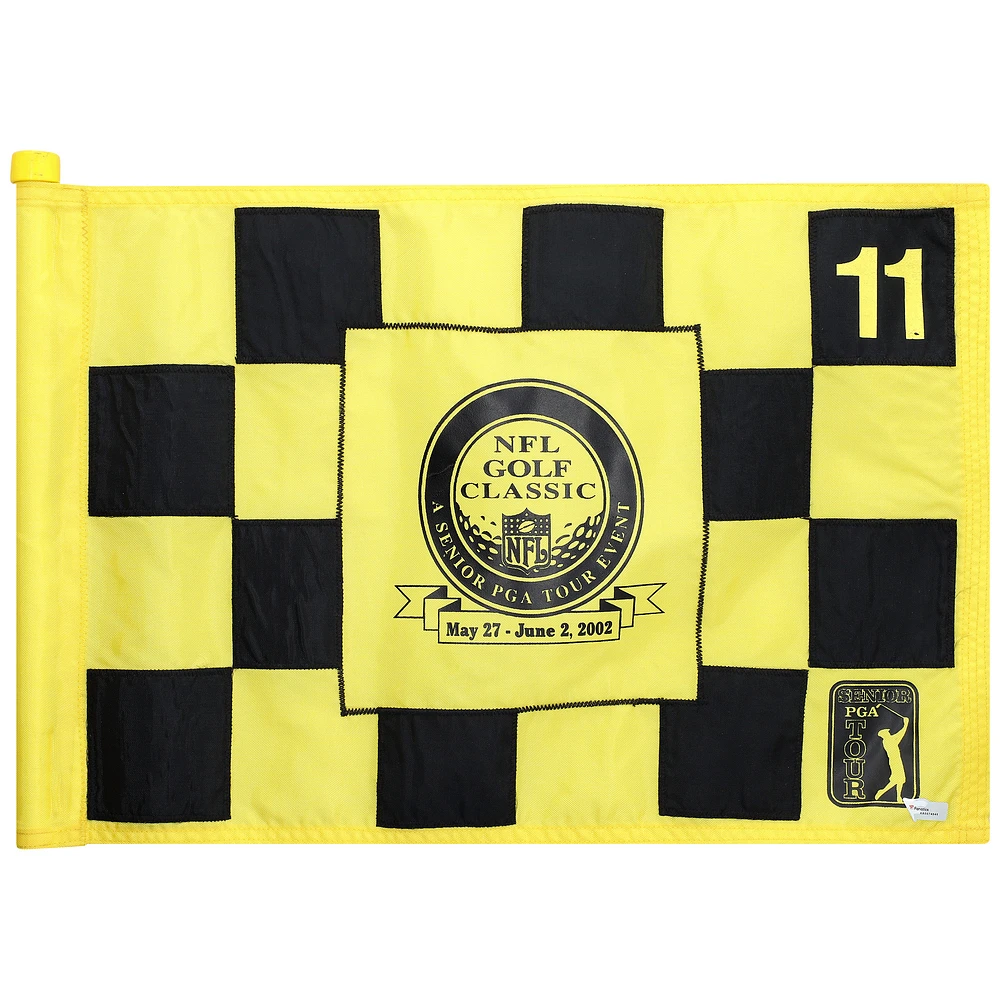 PGA TOUR Event-Used #11 Checkered Pin Flag from The NFL Golf Classic on May 27th to June 2nd 2002
