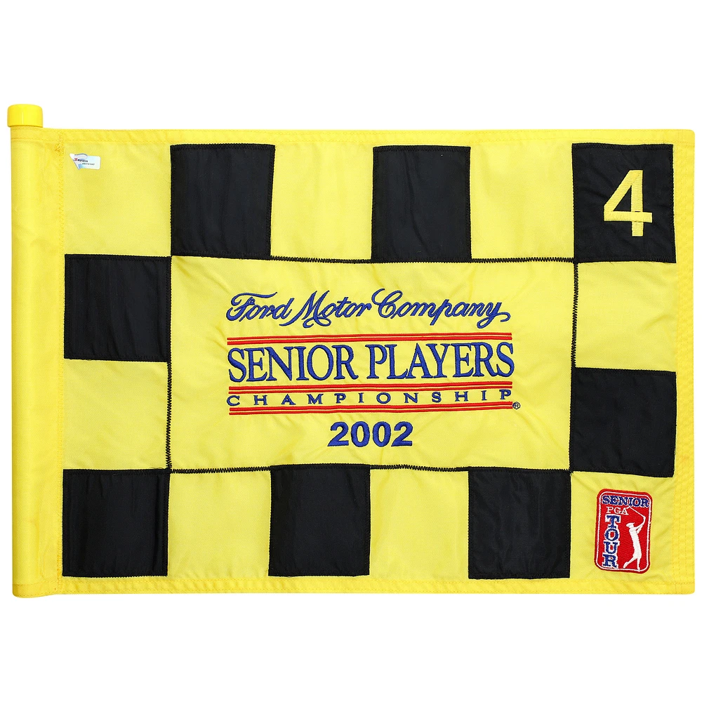 PGA TOUR Event-Used #4 Checkered Pin Flag from The SENIOR PLAYERS Championship on July 11th to 14th 2002