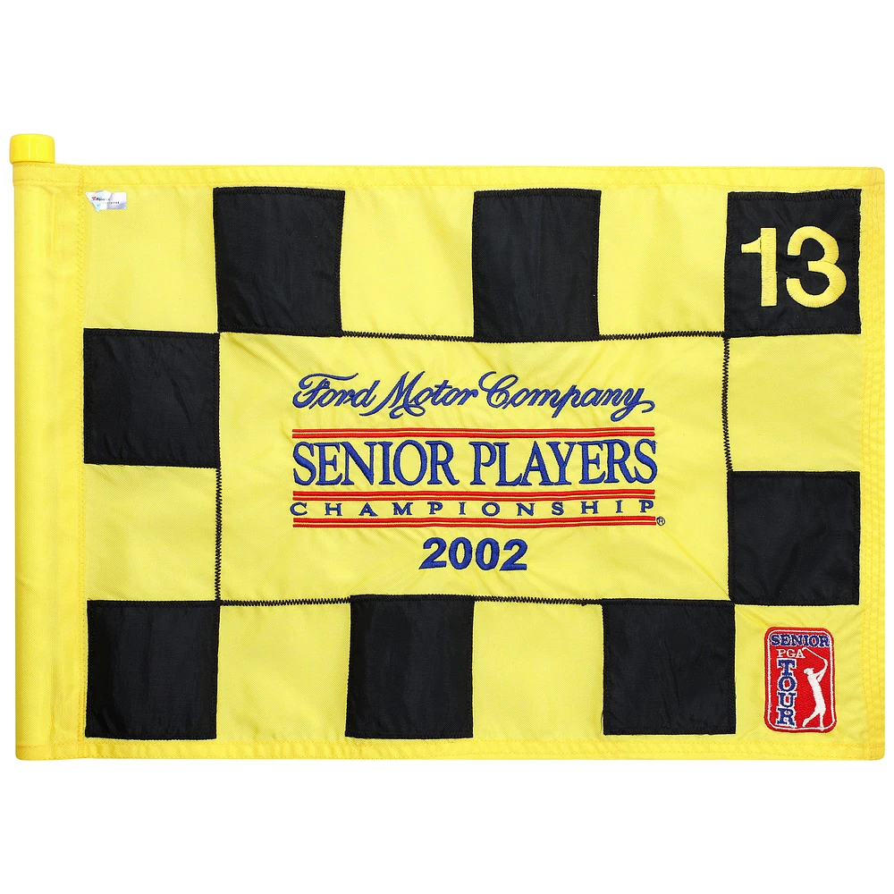 PGA TOUR Event-Used #13 Checkered Pin Flag from The SENIOR PLAYERS Championship on July 11th to 14th 2002