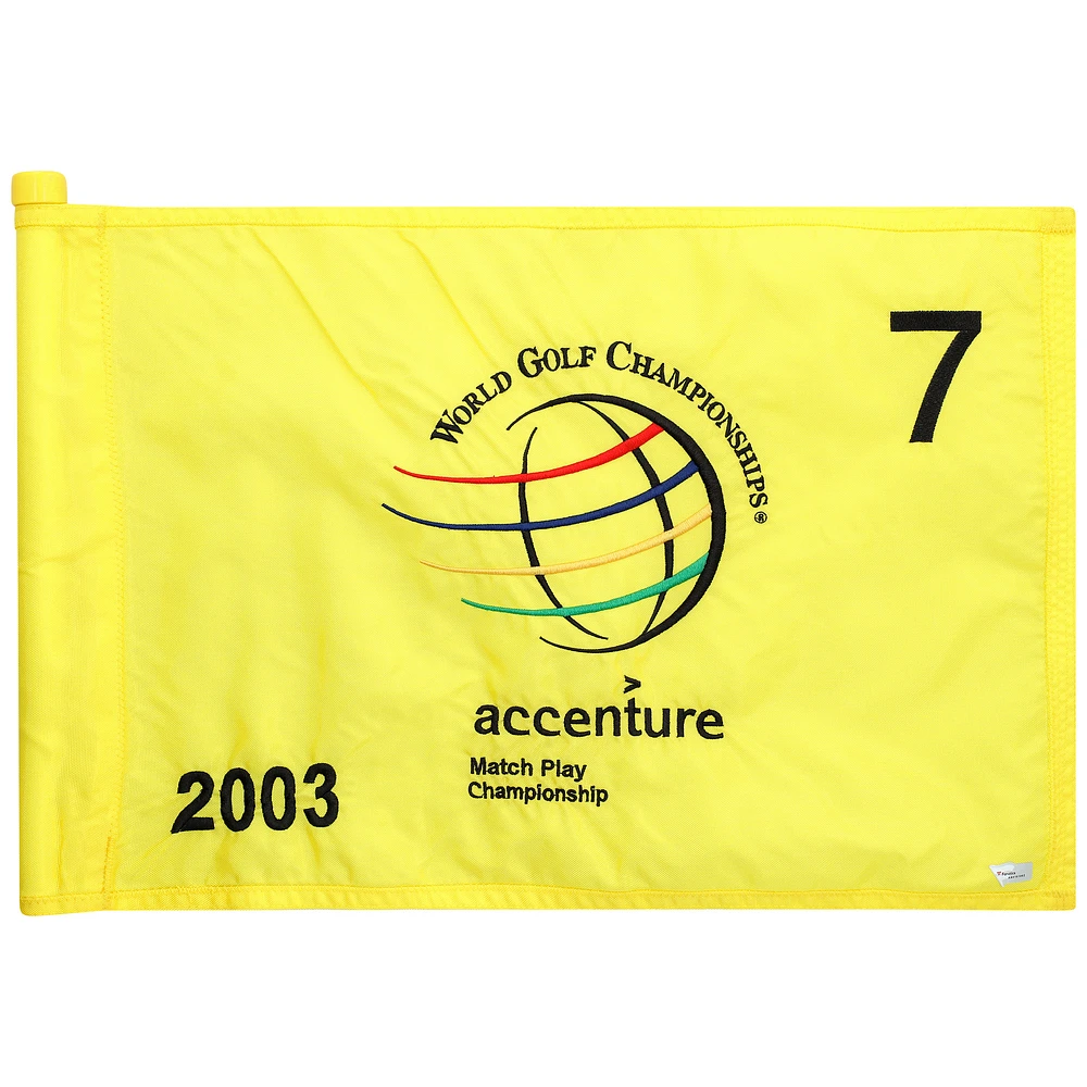 PGA TOUR Event-Used #7 Yellow Pin Flag from The Accenture Match Play Championship on February 26th to March 2nd 2003