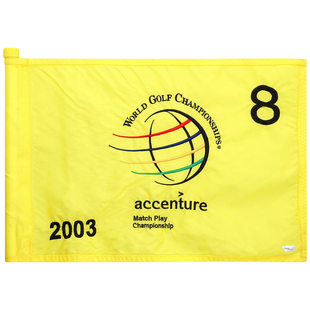 PGA TOUR Event-Used #8 Yellow Pin Flag from The Accenture Match Play Championship on February 26th to March 2nd 2003