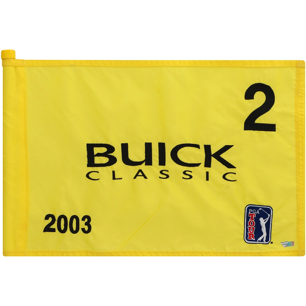 PGA TOUR Event-Used #2 Yellow Pin Flag from The Buick Classic on June 19th to 22nd 2003