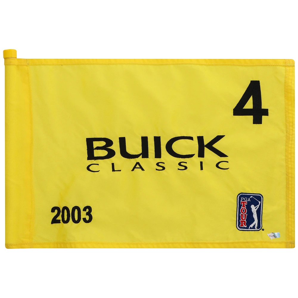 PGA TOUR Event-Used #4 Yellow Pin Flag from The Buick Classic on June 19th to 22nd 2003