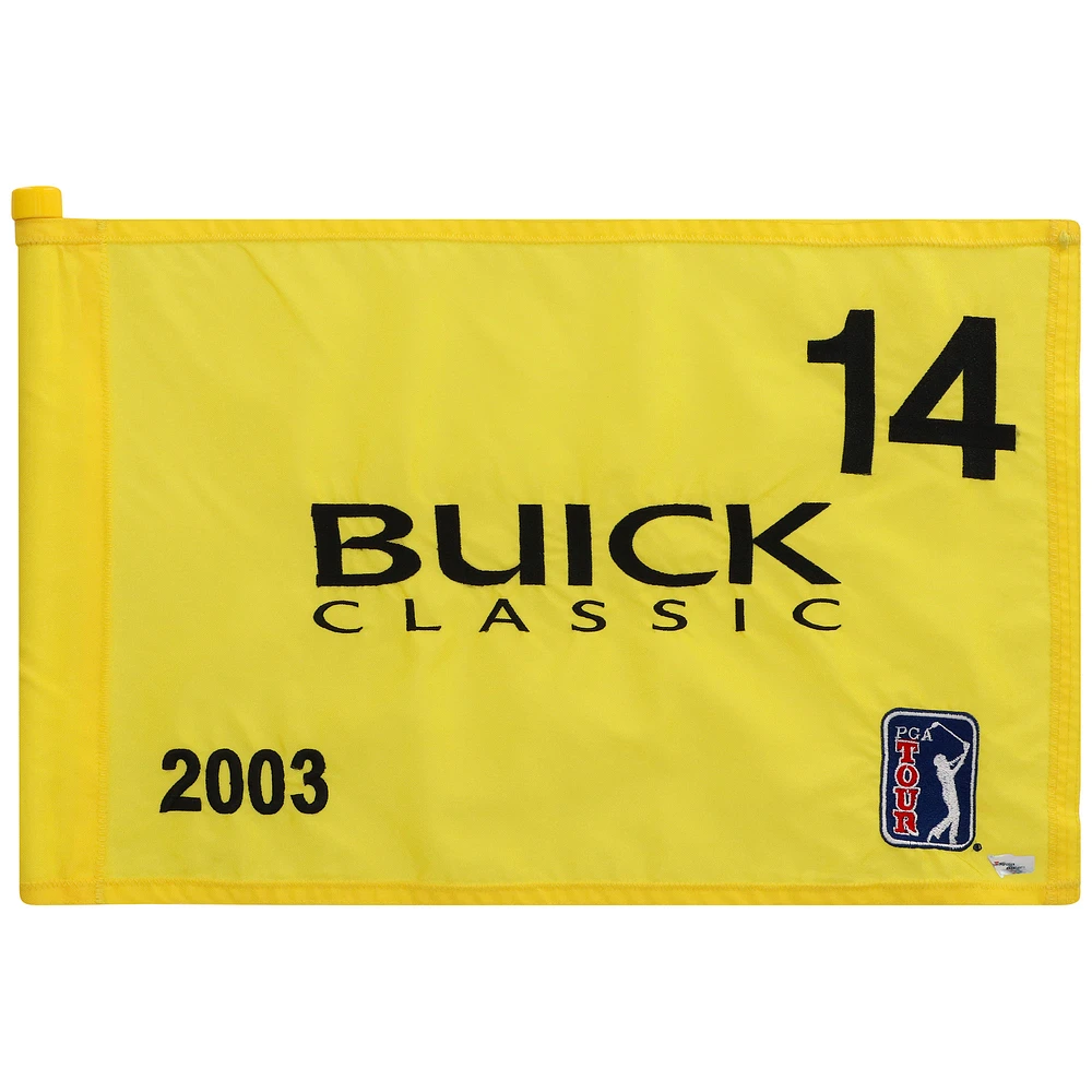 PGA TOUR Event-Used #14 Yellow Pin Flag from The Buick Classic on June 19th to 22nd 2003