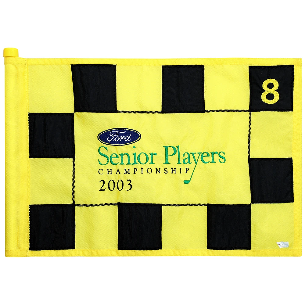 PGA TOUR Event-Used #8 Yellow Pin Flag from SENIOR PLAYERS Championship on July 10th to 13th 2003
